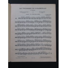 FEUILLARD L. R. La Technique du Violoncelle Volume 3 Violoncelle 1938