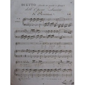 ROSSINI G. Zelmira No 9 Duetto Chant Piano ca1825