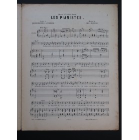 BONNAMY Émile Les Pianistes Chant Piano XIXe siècle