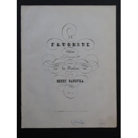 DONIZETTI G. La Favorite Opéra Violon Seul ca1858