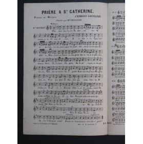 LHUILLIER Edmond Prière à Ste Catherine Chant ca1850