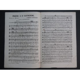 LHUILLIER Edmond Prière à Ste Catherine Chant ca1850