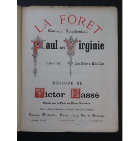 MASSÉ Victor La Foret Entr'acte Symphonique Piano ca1880