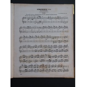 BEETHOVEN Symphonie No 6 op 68 Piano 4 mains ca1865
