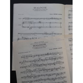 DURAND-AUDARD Pierre Dialogue Piano Trombone ou Saxhorn 1970