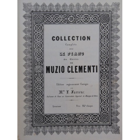 CLÉMENTI Muzio Collection des Oeuvres 9e Livraison Piano ca1845