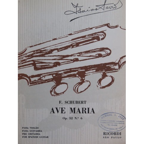 SCHUBERT Franz Ave Maria Guitare 1956