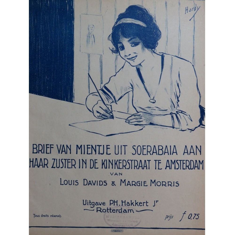 DAVIDS Louis MORRIS Margie Brief van Mientje uit Soerabaia Chant Piano