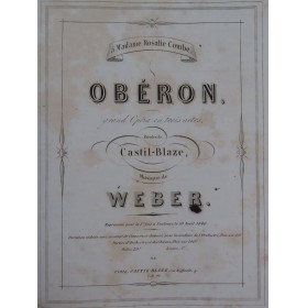 WEBER Obéron Opéra en français Chant Piano ca1850
