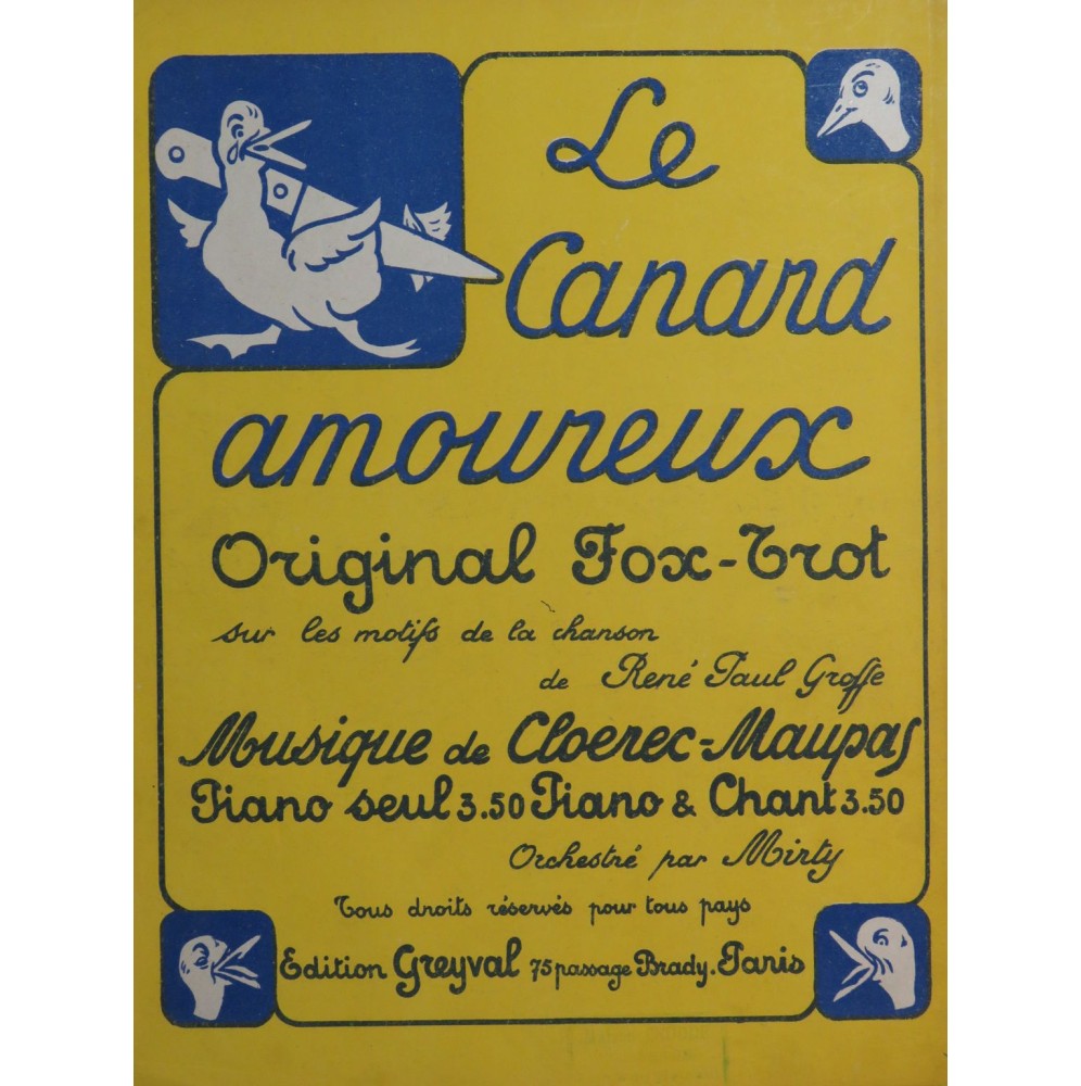CLOËREC-MAUPAS E. Le Canard Amoureux Piano