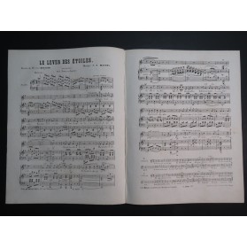 MASINI F. Lever des Étoiles Chant Piano ca1860