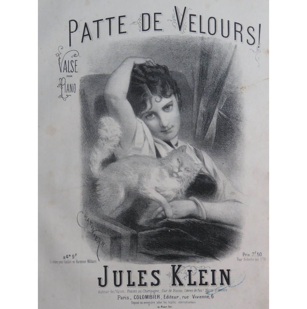 KLEIN Jules Patte de Velours ! Piano XIXe siècle