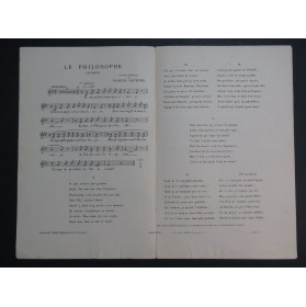 Le Philosophe Chanson Marcel Lefèvre Chant