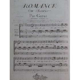 FABRY-GARAT Romance du Chevrier Chant Piano ou Harpe ca1795