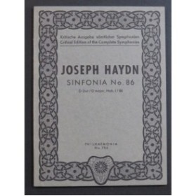 HAYDN Joseph Sinfonia No 86 Orchestre