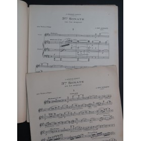 ROPARTZ Joseph Guy Sonate No 3 Violon Piano 1928
