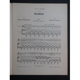 DUBOIS Théodore Éclaircie Chant Piano 1902