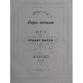 LISZT Franz Cujus Animam Air du Stabat Mater Rossini Piano ca1853