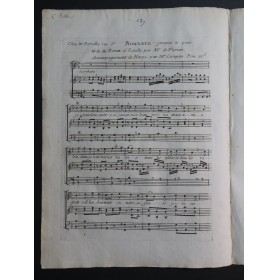 COMPAN Romance Jacques à Paris Chant Harpe XVIIIe siècle