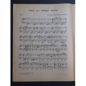 MARINKOVITCH Georges Fête au Village Serbe Piano 1943