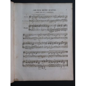 PFEFFINGER Philippe Jacques Vive Henri IV Piano Violon Violoncelle 1816