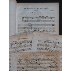 SCHUBERT Franz Le Berger sur la Montagne Chant Piano Clarinette Alto ca1835