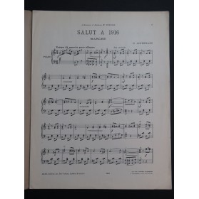 ACKERMANS Hippolyte Salut à 1916 Piano 1916