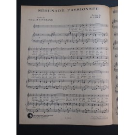 SMET G. Sérénade Passionnée Chant Piano 1929