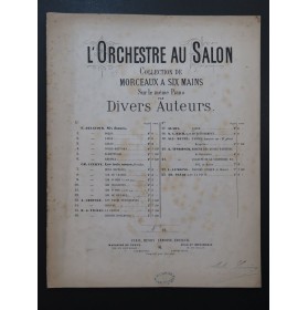 DAVID Adolphe La Pluie op 27 Piano 6 mains ca1875