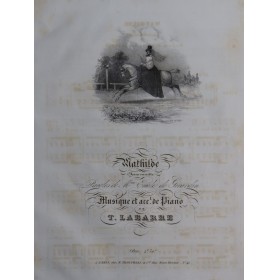 LABARRE Théodore Mathilde Chant Piano ca1830