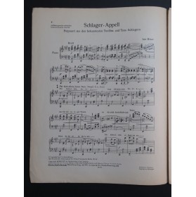 MINOR Leo Schlager Appell Potpourri Piano 1935