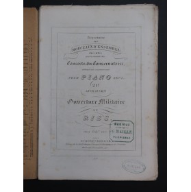 RIES Ferdinand Ouverture Militaire Piano ca1850