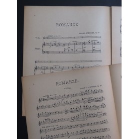 SVENDSEN Johan S. Romanze Violon Piano 1920