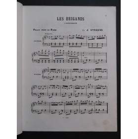 STRAUSS J. Les Brigands de Jacques Offenbach Polka Piano 1870
