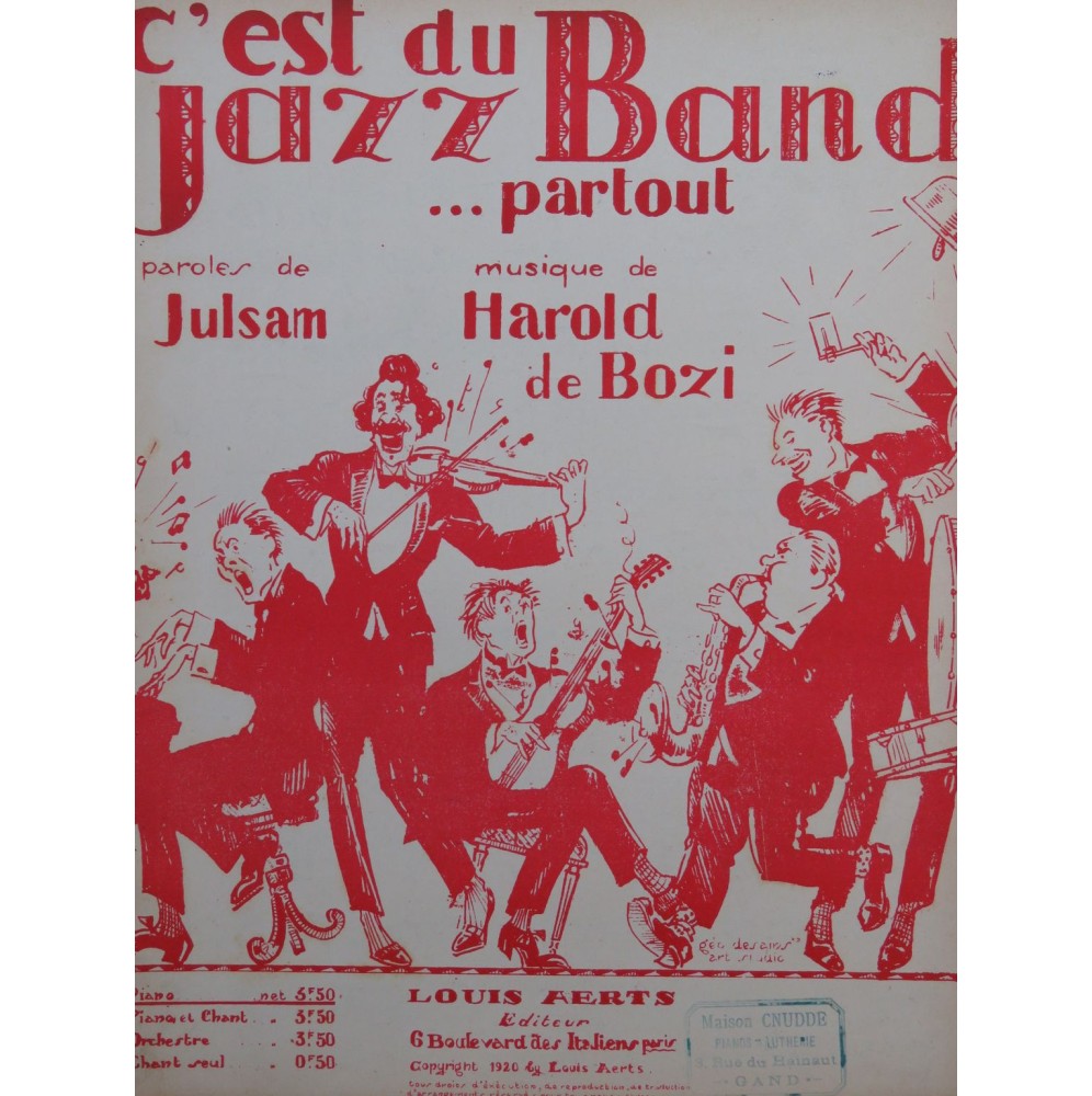 ROZI Harold C'est du Jazz-Band Piano 1920