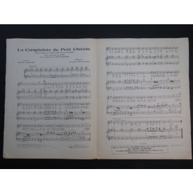 BERNADAC Lucienne Complainte du Petit Chinois Chant Piano 1939
