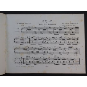 LONGUEVILLE Alphonse Le Chalet du Bois de Boulogne Piano ca1850