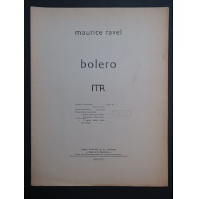 RAVEL Maurice Bolero Piano 1945