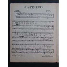 MAY Hans Le Paradis Perdu Chant Piano 1940
