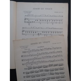 ECCLES Henry Adagio et Vivace Piano Violoncelle 1914