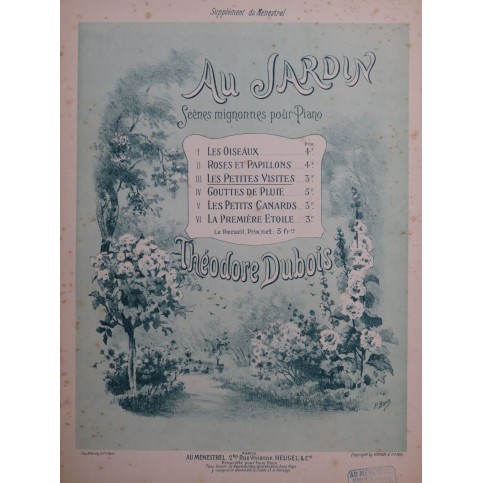DUBOIS Théodore Les Petites Visites Piano 1901