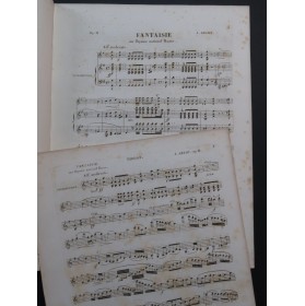 ARTOT J. Grande Fantaisie Hymne National Russe Piano Violon ca1840