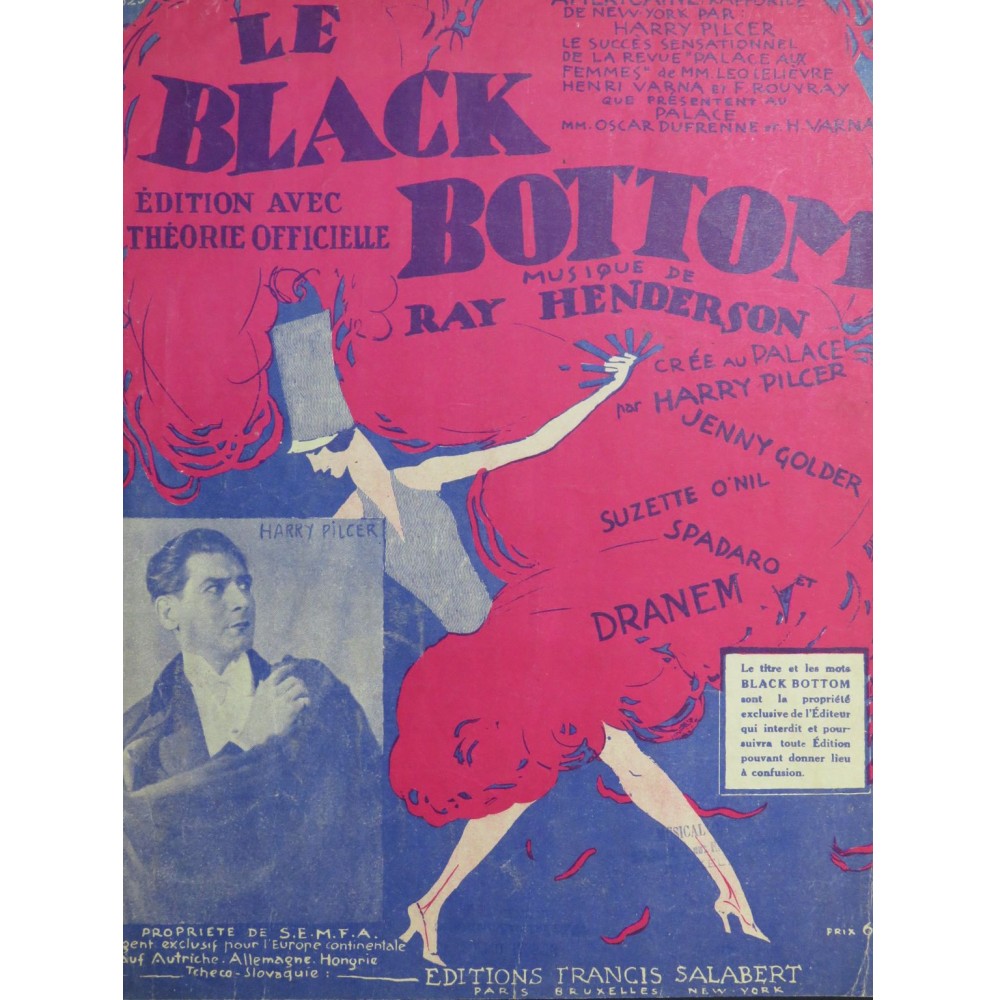 HENDERSON Ray Le Black Bottom Chant Piano 1926