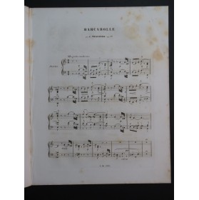 THALBERG S. Barcarolle op 60 Piano 1845