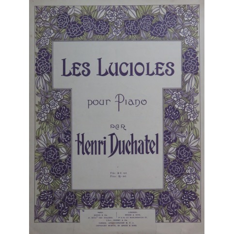 DUCHATEL Henri Les Lucioles Piano 1908
