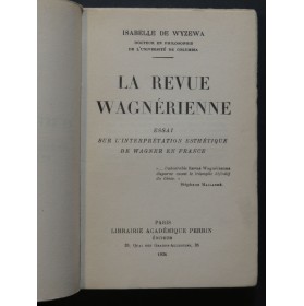 DE WYZEWA Isabelle La Revue Wagnérienne 1934