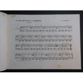 HESS J. Ch. La Fête des Oiseaux à Quimperlé Piano ca1855