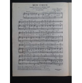 LAWRENCE Harold MILTON Jay RAVAZZA Carl Mon Coeur Chant Piano 1944