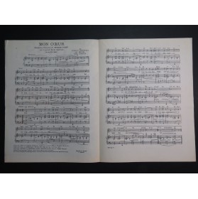 LAWRENCE Harold MILTON Jay RAVAZZA Carl Mon Coeur Chant Piano 1944