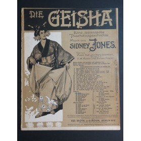 JONES Sidney The Geisha Potpourri Japon Piano 1896